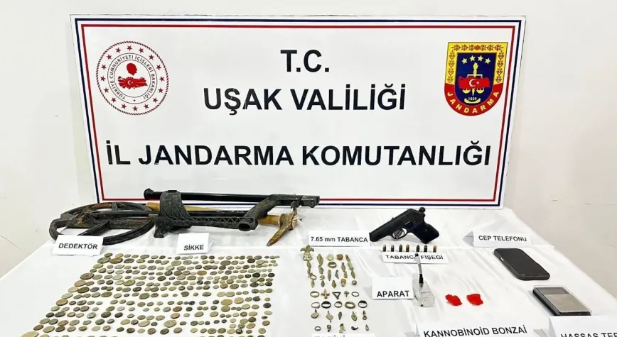 Uşak'ta Tarihi Eser Operasyonu: Roma ve Bizans Sikkeleri Ele Geçirildi!